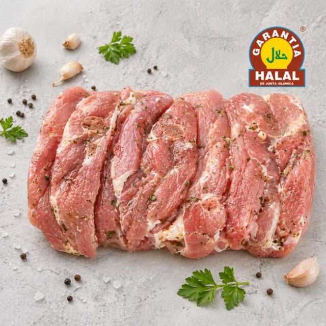 Chuletas de Pavo al Ajillo Halal